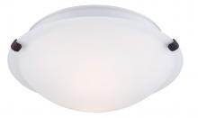 Canarm IFM161213 - Fmount, 12" 2 Bulb Clip Flushmount, Alabaster Glass, 60W Type A