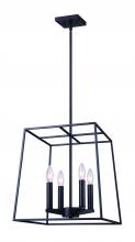 Canarm ICH763A04BK14 - WEXFORD, MBK Color, 4 Lt 14" Rod Chandelier, 60W Type C, 14" W x 23.375 - 65.375" H x 14