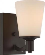 Nuvo 60/5921 - Laguna - 1 Light Vanity with White Glass - Aged Bronze Finish