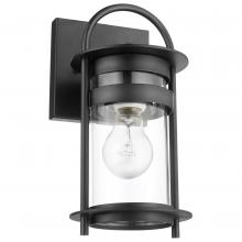 Nuvo 60/7640 - Bracer; 1 Light; Small Wall Lantern; Matte Black Finish with Clear Glass