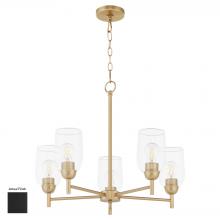  6112-5-59 - Wallinger 5 Light Chandelier, Matte Black