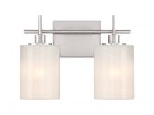  M80083BN - 2-Light Bathroom Vanity Light in Brushed Nickel