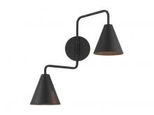  M90111MBK - 2-Light Adjustable Wall Sconce in Matte Black