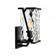  1251-MB-CW - Waterfall 13'' High 1-Light Outdoor Sconce - Matte Black