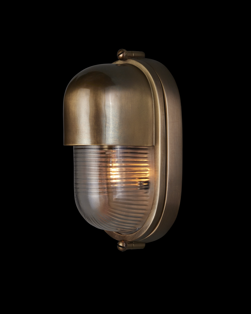 Maritime Brass Outdoor Wall Sconce