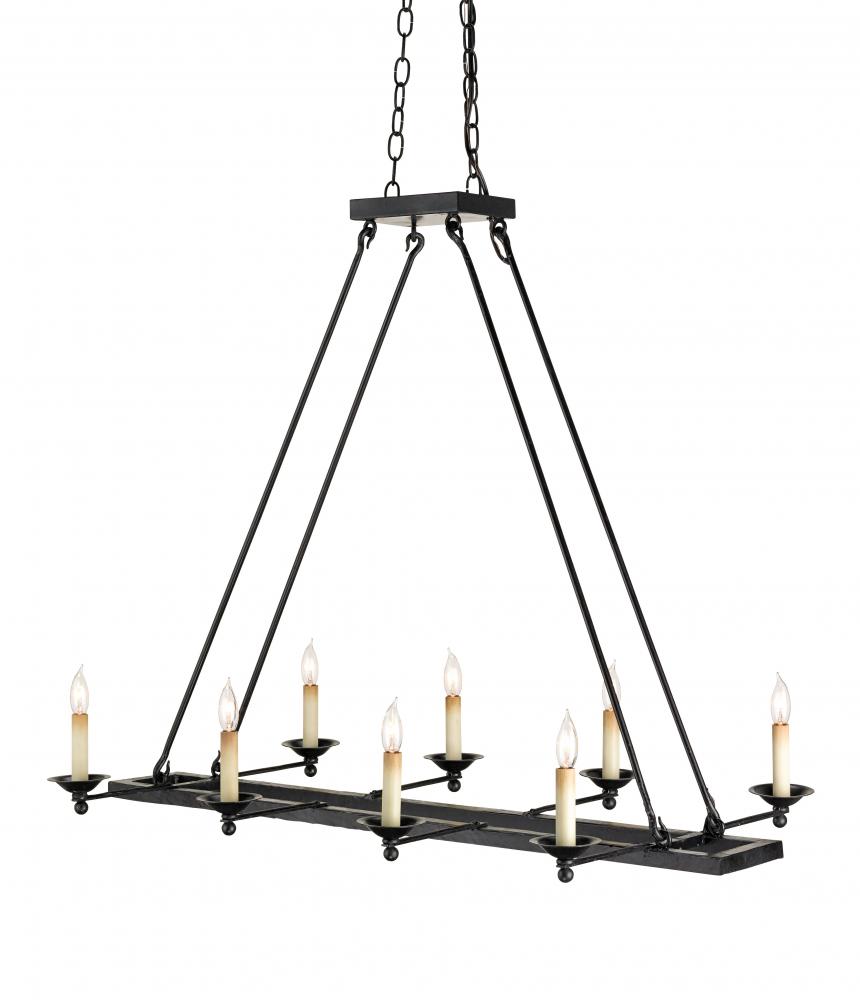 Houndslow Black Rectangular Chandelier