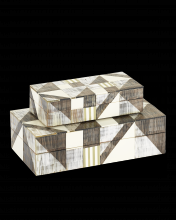  1200-0370 - Modernist Bone & Horn Boxes Se