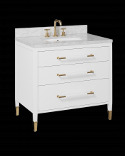  3800-0007 - Verona 36" White Vanity with Rectangular Undermount Sink