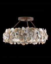  9000-0265 - Oyster Shell Semi-Flush Mount