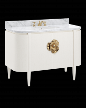  3800-0002 - Briallen 48" White Vanity with Oval Undermount Sink