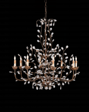  9884 - Crystal Bud Large Gold Chandelier